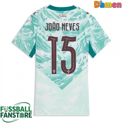 Portugal Joao Neves #15 Replik Auswärtstrikot Damen WM 2026 Kurzarm